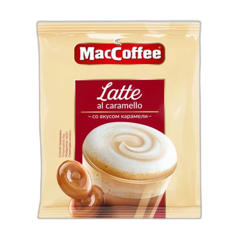 КОФЕ MACCOFFEE LATTE AL CARAMELO 3В1 22Г САШЕ