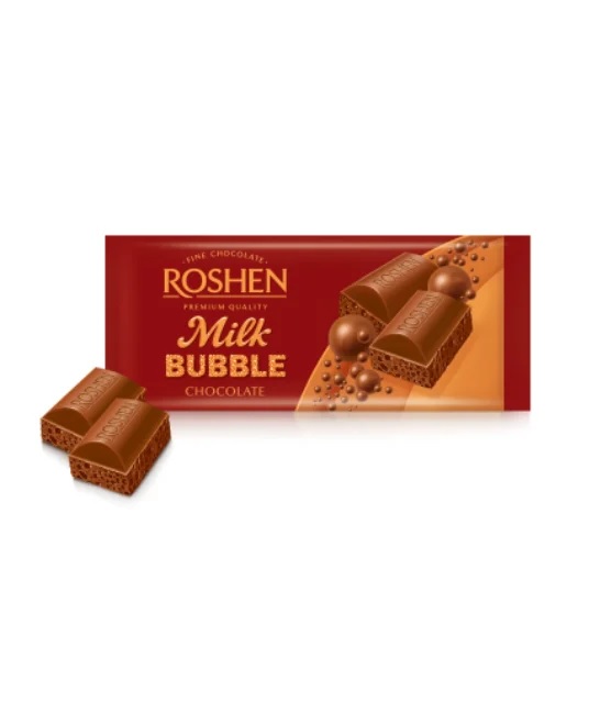 ШОКОЛАД ROSHEN ПОРИСТЫЙ ТЕМНО-МОЛОЧНЫЙ 80Г КНВРТ