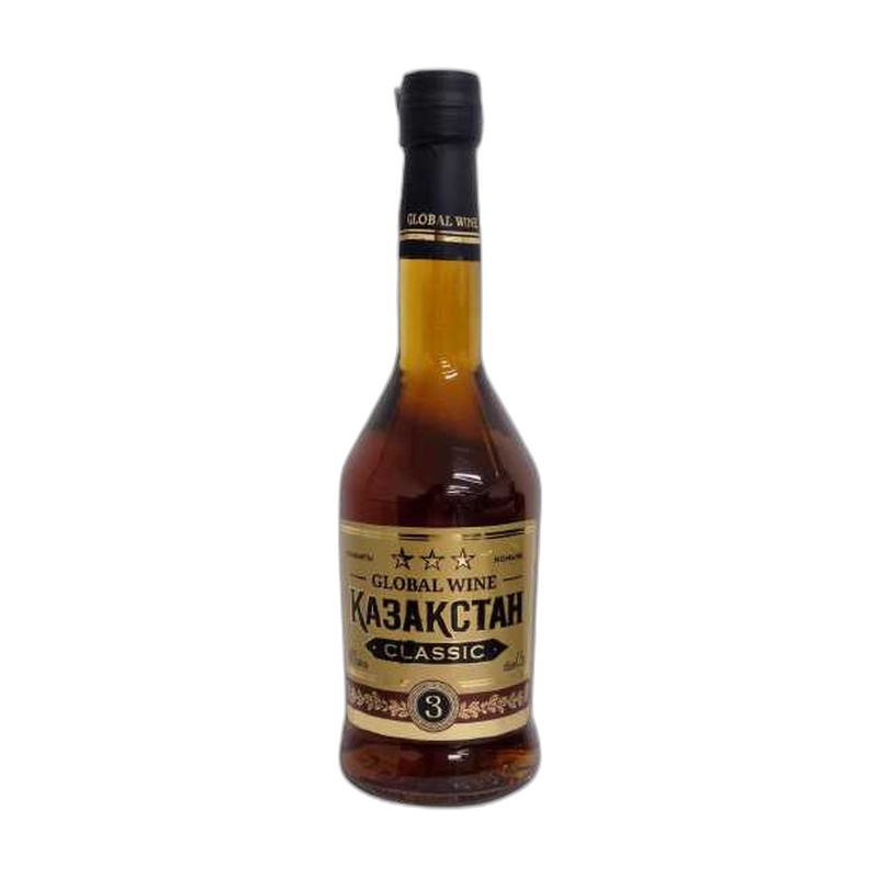 КОНЬЯК GLOBAL WINE ҚАЗАҚСТАН CLASSIC 3 YO 40% 0,5Л