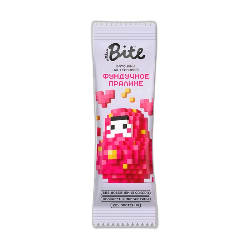 БАТОНЧИК ПРОТЕИНОВЫЙ BITE ФУНДУЧНОЕ ПРАЛИНЕ 40Г