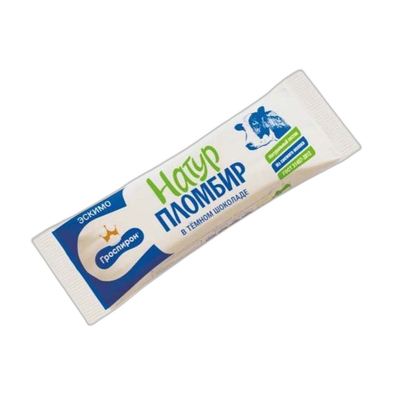 МОРОЖЕНОЕ НАТУР ПЛОМБИР В ТЕМНОМ ШОКОЛАДЕ 80Г ЭСКИМО