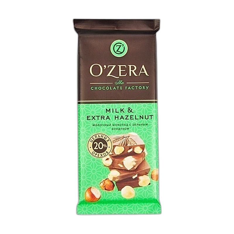 ШОКОЛАД OZERA МОЛОЧНЫЙ ФУНДУК 90Г