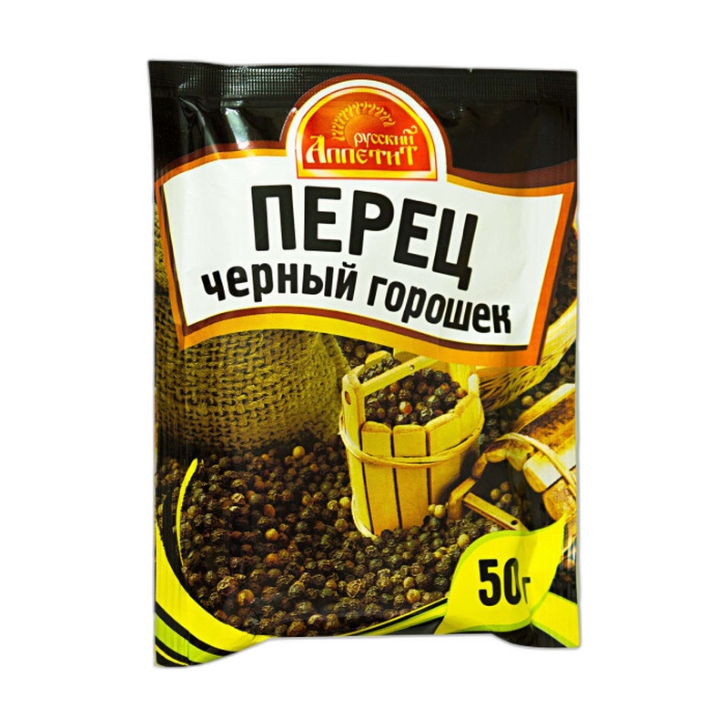 ПЕРЕЦ ЧЕРНЫЙ РУССКИЙ АППЕТИТ ГОРОШЕК 50Г