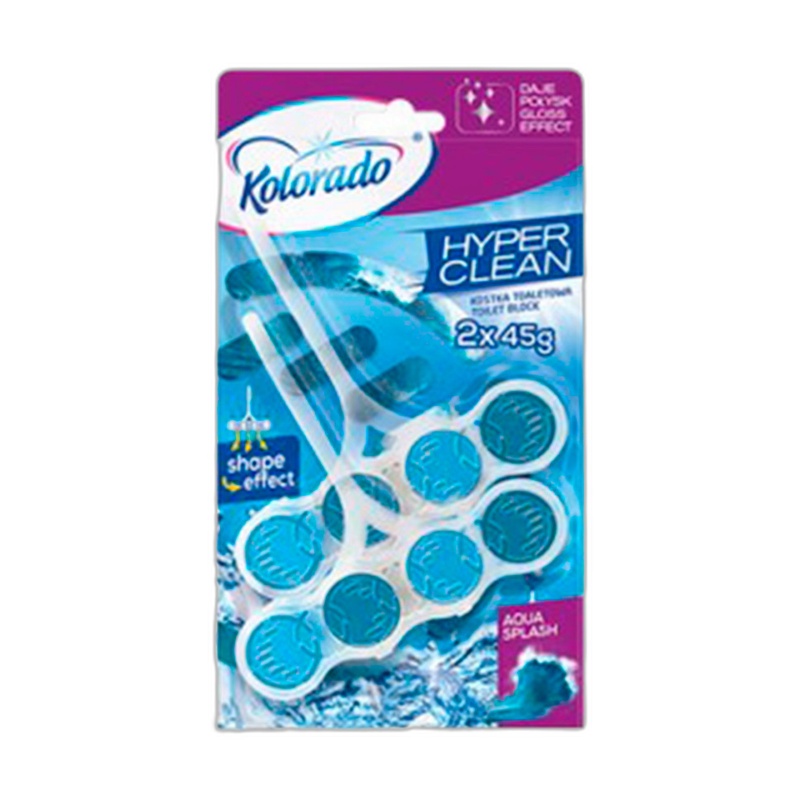 БЛОК ДЛЯ УНИТАЗА KOLORADO HYPER CLEAN AQUA SPLASH 2X45Г