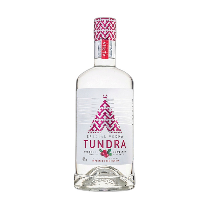ВОДКА TUNDRA СЕВЕРНАЯ БРУСНИКА 40% 0,5Л