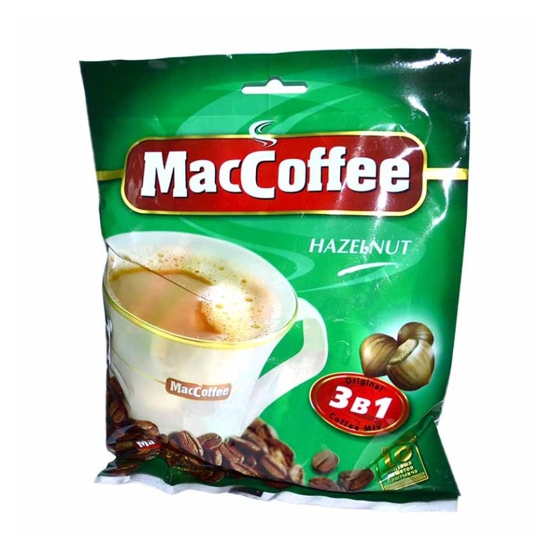 КОФЕ MACCOFFEE INGRD HAZELNUT 3В1 18Г САШЕ