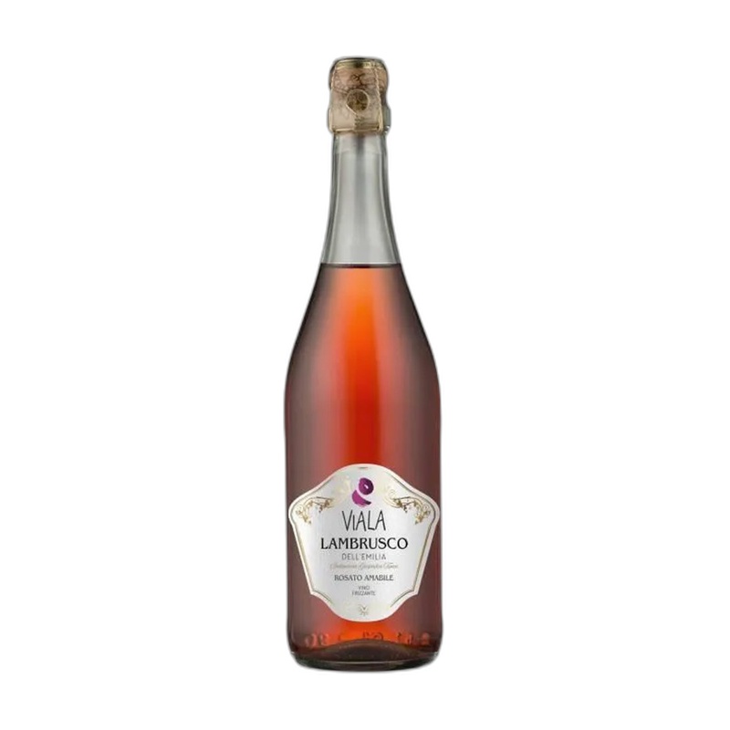 ВИНО ИГРИСТОЕ VIALA LAMBRUSCO РОЗОВОЕ СЛАДКОЕ 8% 0,75Л ИТАЛИЯ