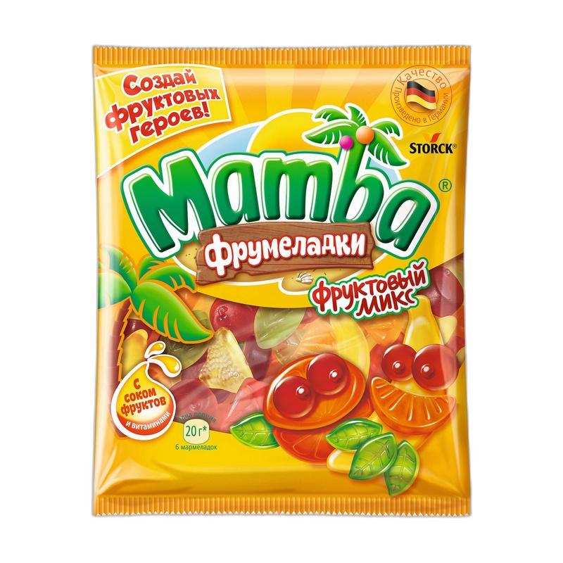 МАРМЕЛАД ЖЕВАТЕЛЬНЫЙ MAMBA ФРУКТОВЫЙ МИКС 72Г