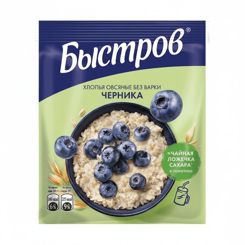 КАША БЫСТРОВ ЧЕРНИКА 40Г