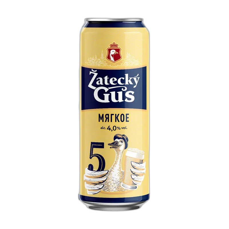 ПИВО ZATECKÝ GUS МЯГКОЕ 4% 0,43Л Ж/Б
