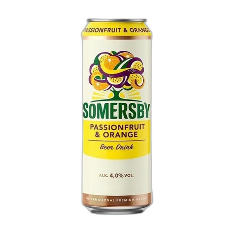 ПИВНОЙ НАПИТОК SOMERSBY PASSIONFRUIT ORANGE 4% 0,43Л Ж/Б