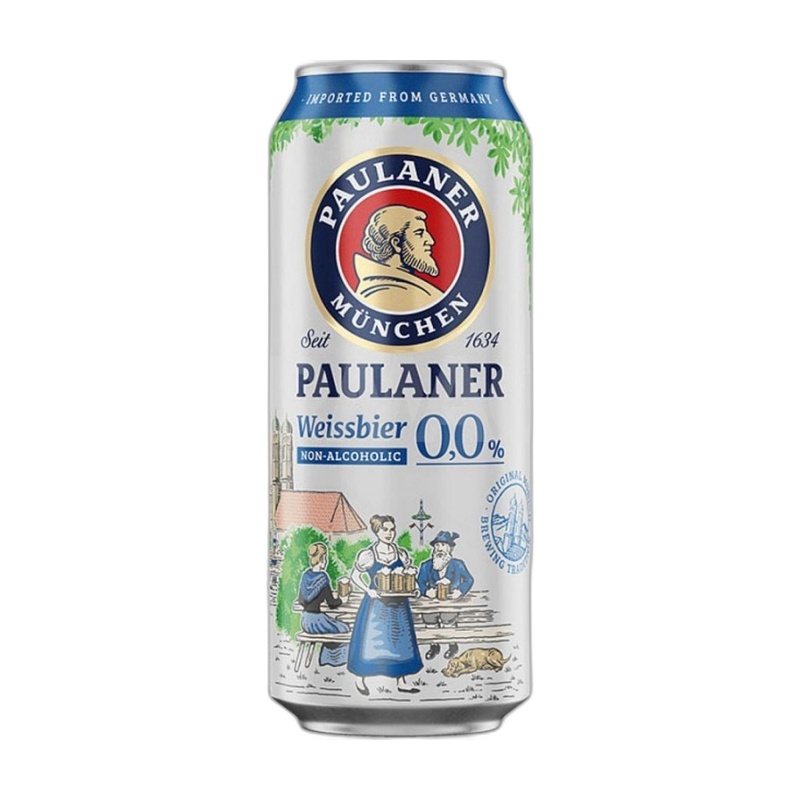 ПИВО БЕЗАЛКОГОЛЬНОЕ PAULANER WEISSBIER Н/ФИЛЬТР 0,5Л Ж/Б