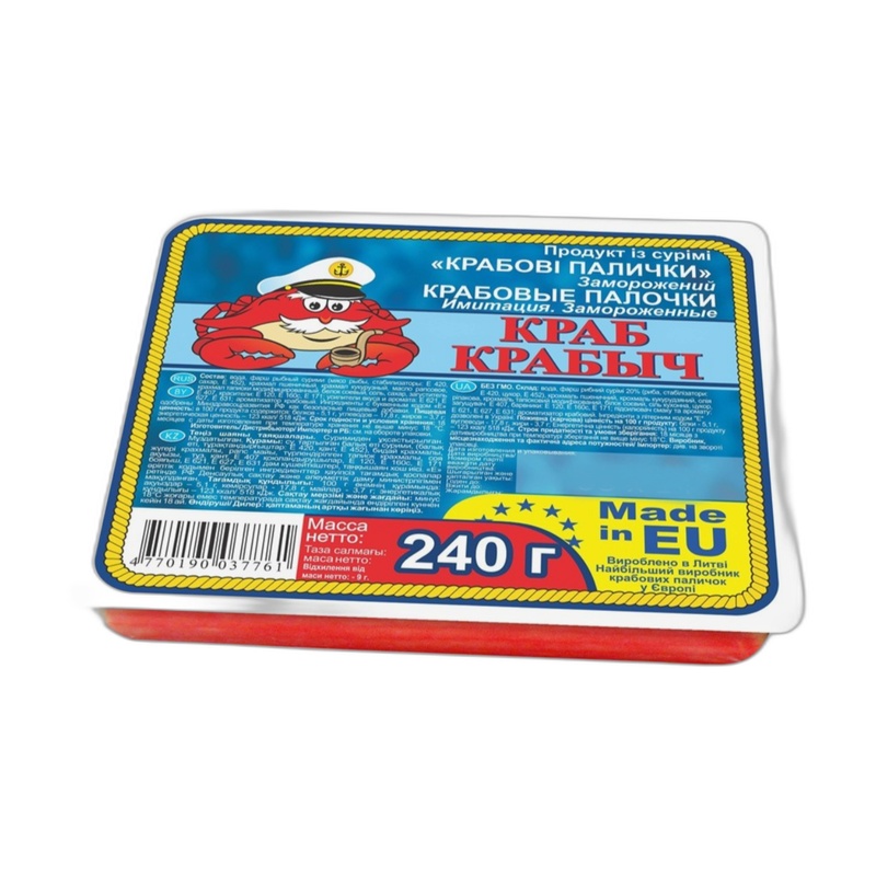 КРАБОВЫЕ ПАЛОЧКИ КРАБ КРАБЫЧ 240Г