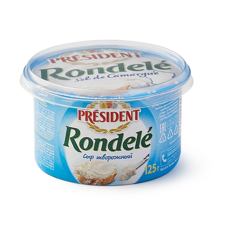 СЫР СВЕЖИЙ PRESIDENT РОНДЕЛЕ 70% 125Г