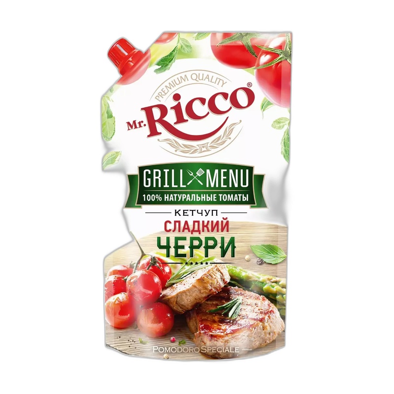 КЕТЧУП MR.RICCO GRILL MENU СЛАДКИЙ ЧЕРРИ 300Г Д/П