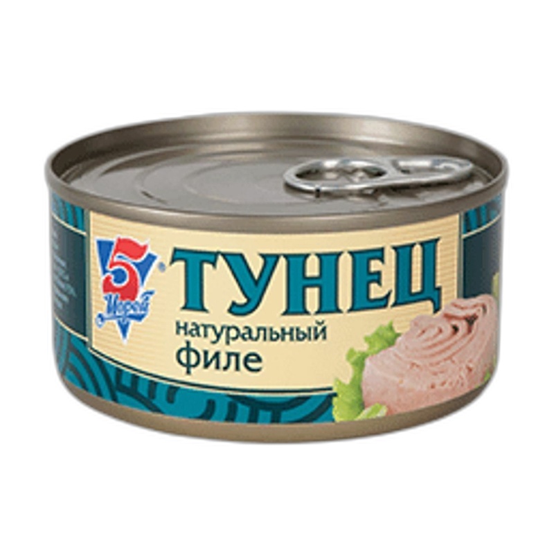 ТУНЕЦ 5 МОРЕЙ НАТУРАЛЬНЫЙ 185Г