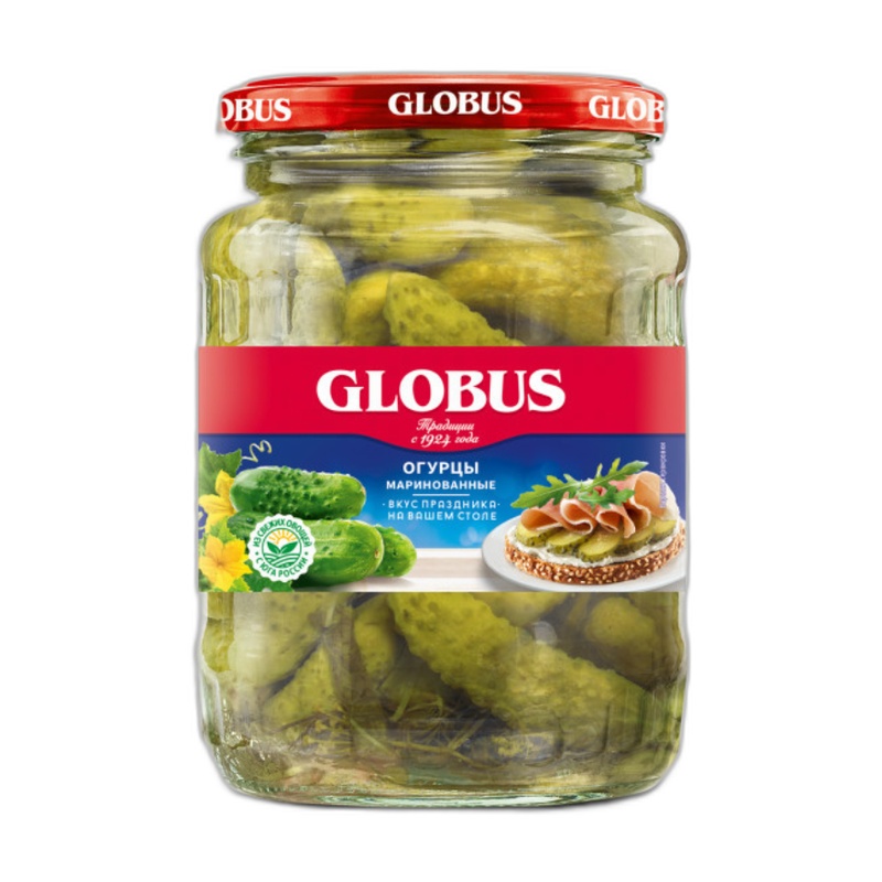 ОГУРЦЫ GLOBUS МАРИНОВАННЫЕ 1,5Л