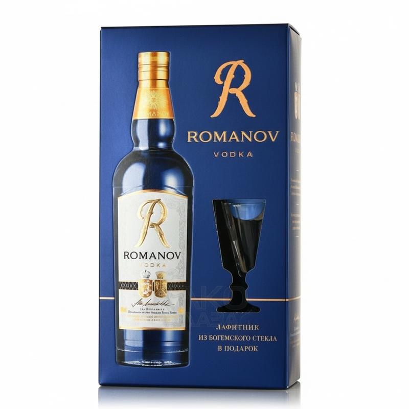 ВОДКА ROMANOV 40% 0,7 BOX + ЛАФИТНИК