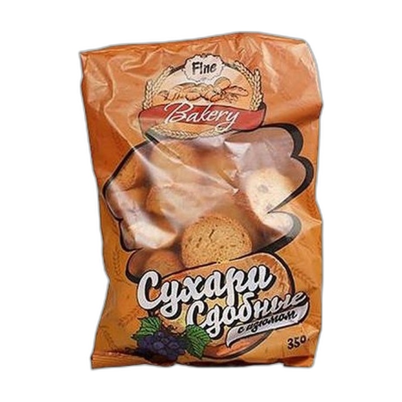 СУХАРИ FINE BAKERY СДОБНЫЕ С ИЗЮМОМ 350Г
