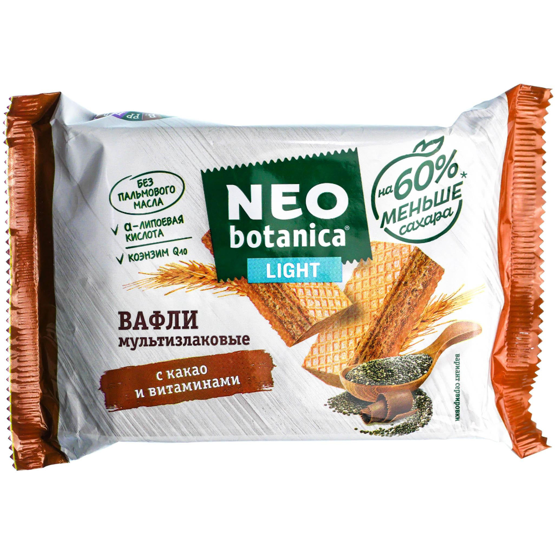 ВАФЛИ NEO BOTANICA LIGHT МУЛЬТИЗЛАКИ КАКАО ВИТАМИНЫ 145Г