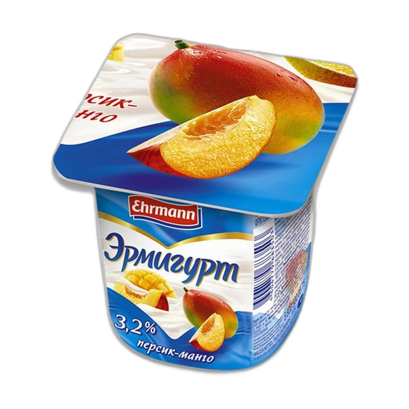 ЙОГУРТ ЭРМИГУРТ ПЕРСИК МАНГО 3,2% 100Г