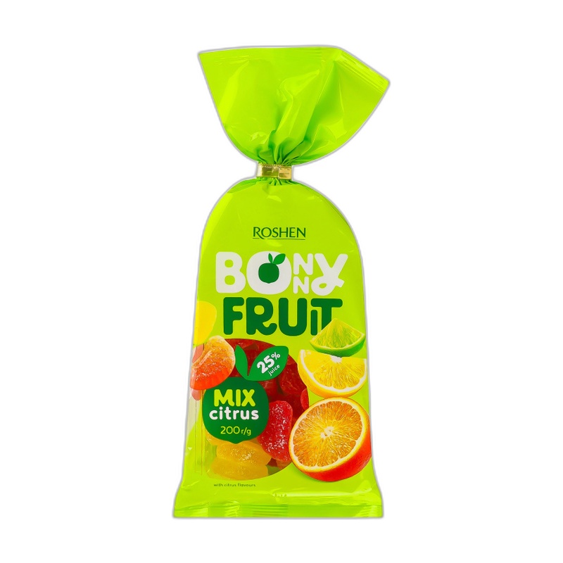 КОНФЕТЫ ЖЕЛЕЙНЫЕ ROSHEN BONNY-FRUIT ЦИТРУСОВЫЙ МИКС 200Г