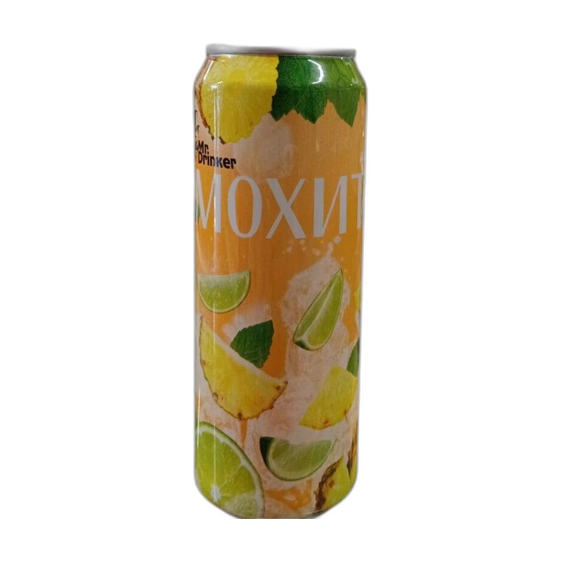 НАПИТОК ГАЗИРОВАННЫЙ MR.DRINKER МОХИТО АНАНАС 0,45Л Ж/Б
