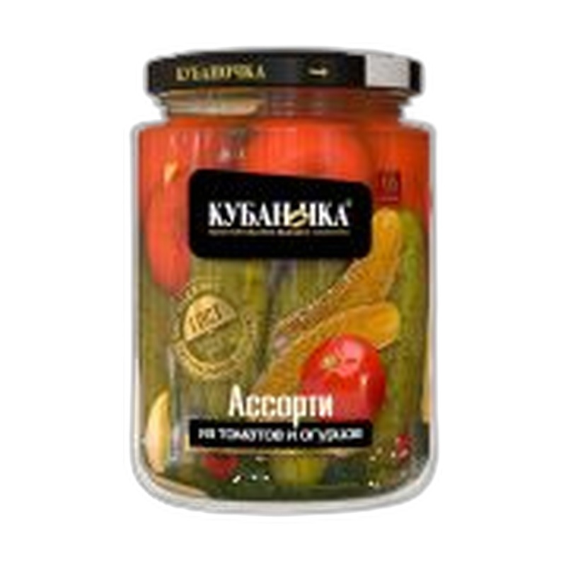 АССОРТИ КУБАНОЧКА ТОМАТЫ ОГУРЦЫ 720Г
