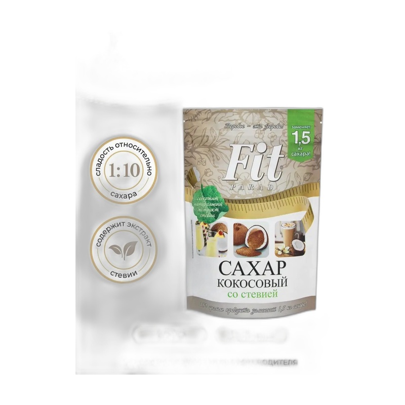 САХАР КОКОСОВЫЙ FIT PARAD СО СТЕВИЕЙ 150Г Д/П