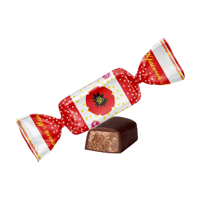 КОНФЕТЫ БАЯН СУЛУ ШОКОЛАДНЫЕ КРАСНЫЙ МАК ВЕС