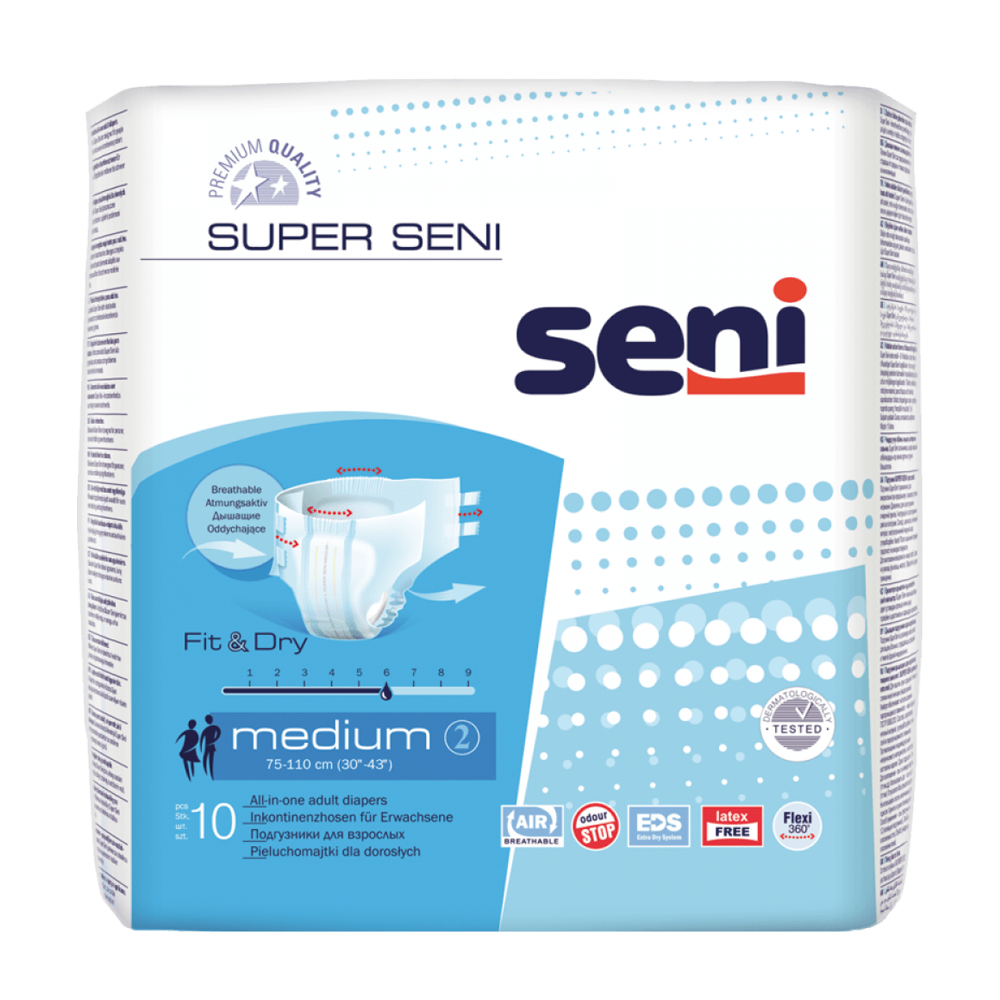 ПОДГУЗНИКИ УРОЛОГИЧЕСКИЕ SUPER SENI MEDIUM 10ШТ