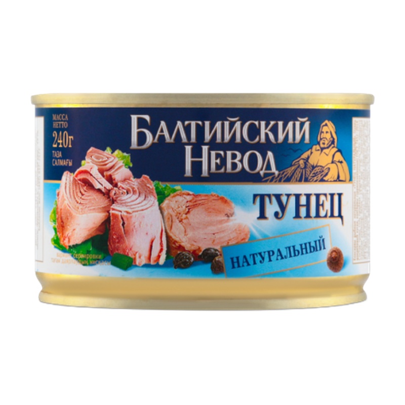 ТУНЕЦ БАЛТИЙСКИЙ НЕВОД В МАСЛЕ 240Г