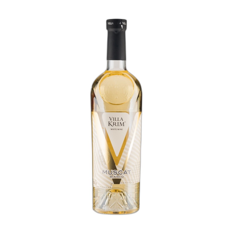 ВИНО VILLA KRIM MUSCAT MARBEL БЕЛОЕ ПОЛУСЛАДКОЕ 12% 0,75Л РОССИЯ