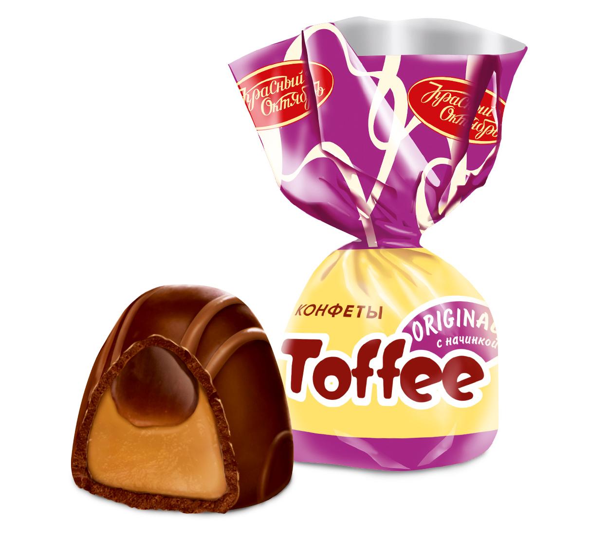 КОНФЕТЫ ШОКОЛАДНЫЕ ОК TOFFEE ORIGINAL С НАЧИНКОЙ ВЕС