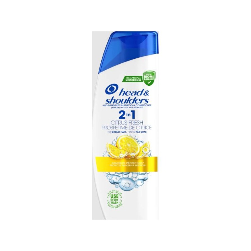 ШАМПУНЬ+БАЛЬЗАМ HEAD&SHOULDERS 2В1 ПРОТИВ ПЕРХОТИ ЦИТРУСОВАЯ СВЕЖЕСТЬ 360МЛ