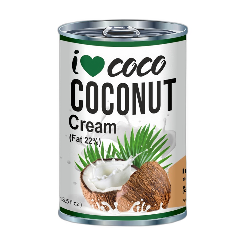 СЛИВКИ КОКОСОВЫЕ I LOVE COCO 22% 400МЛ Ж/Б