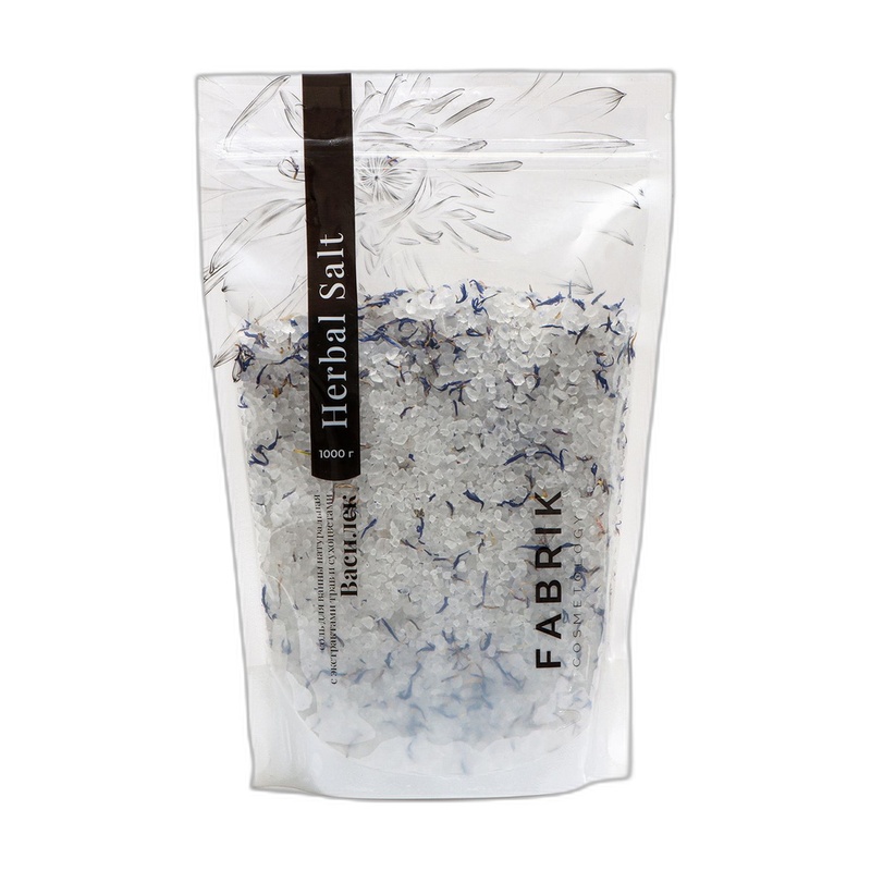 СОЛЬ ДЛЯ ВАННЫ FABRIK COSMETOLOGY HERBAL SALT ВАСИЛЕК 1000Г