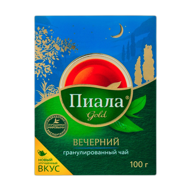ЧАЙ ЧЕРНЫЙ PIALA GOLD ВЕЧЕРНИЙ ГРАНУЛИРОВАННЫЙ 100Г