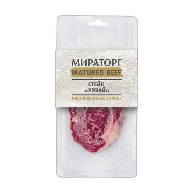 СТЕЙК РИБАЙ МИРАТОРГ CHOICE BLACK ANGUS С/М 200Г Ф/П