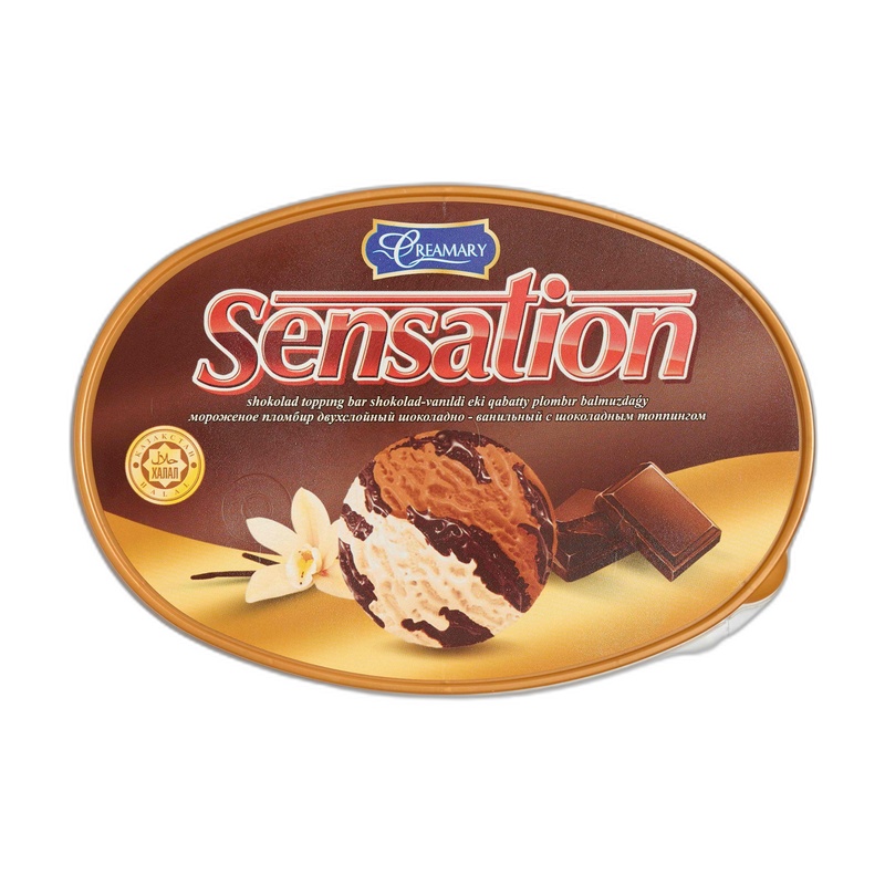 МОРОЖЕНОЕ ПЛОМБИР SENSATION ШОКОЛАД 450Г