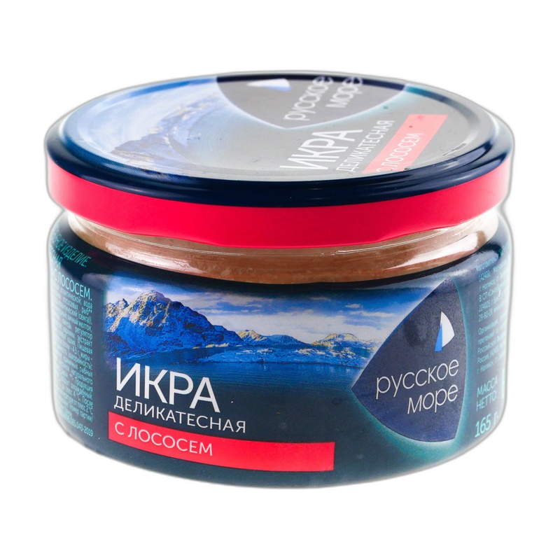 ИКРА С ЛОСОСЕМ РУССКОЕ МОРЕ 165Г В/У
