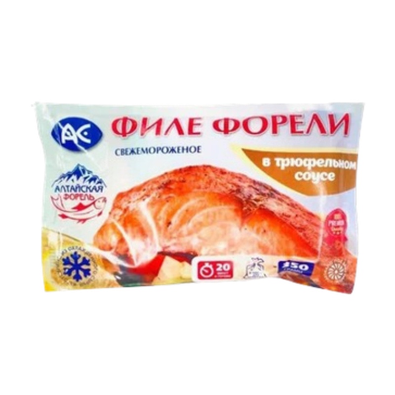 РЫБА ЗАМОРОЖЕННАЯ АС ФИЛЕ ФОРЕЛИ В ТРЮФЕЛЬНОМ СОУСЕ 350Г