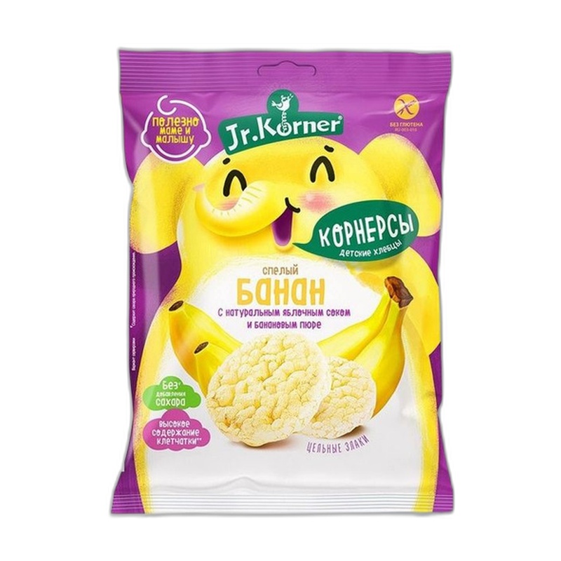 КОРНЕРСЫ РИСОВЫЕ JR.KORNER БАНАН 30Г