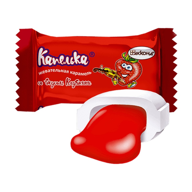 КОНФЕТЫ АККОНД КАПЕЛЬКА КЛУБНИКА ВЕС