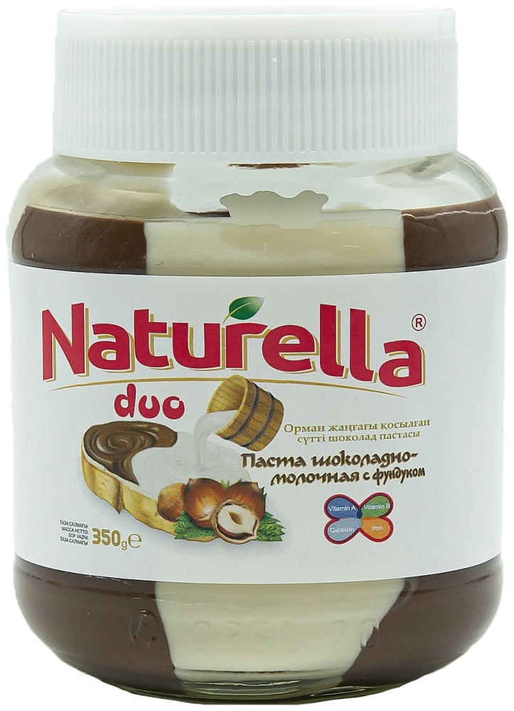 ПАСТА ШОКОЛАДНАЯ NATURELLA DUO МОЛОЧНЫЙ ШОКОЛАД С ФУНДУКОМ 350Г
