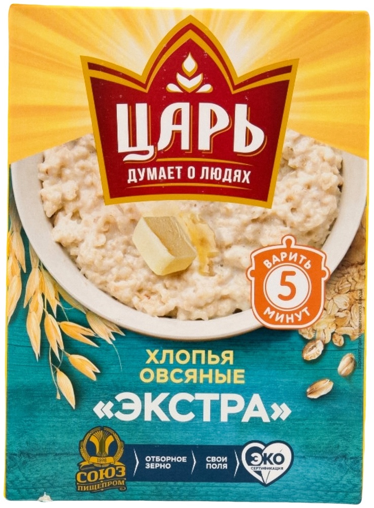ХЛОПЬЯ ОВСЯНЫЕ ЦАРЬ ГЕРКУЛЕС ЭКСТРА 400Г К/К