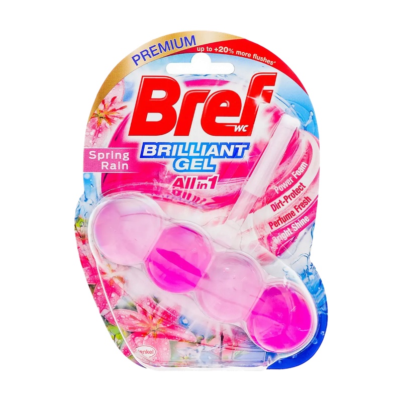 БЛОК ДЛЯ УНИТАЗА BREF BRILLIANT GEL ВЕСЕННИЙ ДОЖДЬ 2Х42Г