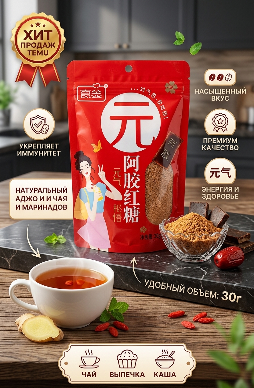 САХАР КОРИЧНЕВЫЙ 300ГР