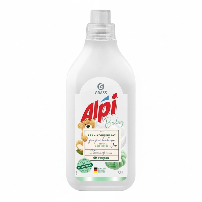 ГЕЛЬ-КОНЦЕНТРАТ ДЛЯ СТИРКИ GRASS ALPI SENSETIVE ДЕТСКИЙ 1,8Л
