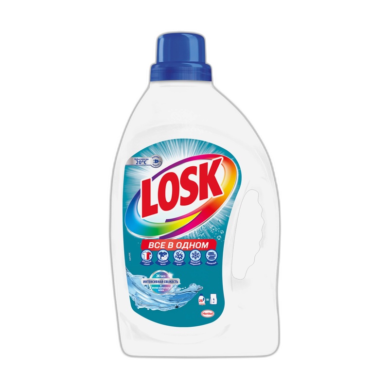ГЕЛЬ ДЛЯ СТИРКИ LOSK ИНТЕНСИВНАЯ СВЕЖЕСТЬ 1,69Л